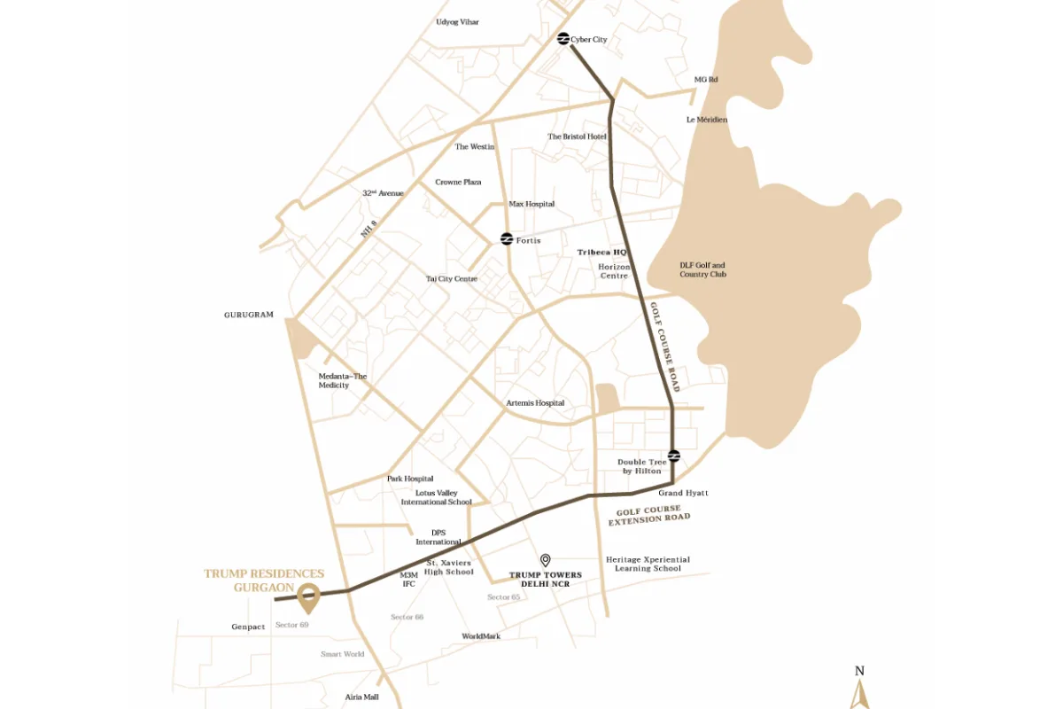 Smartworld Trump Residences Map