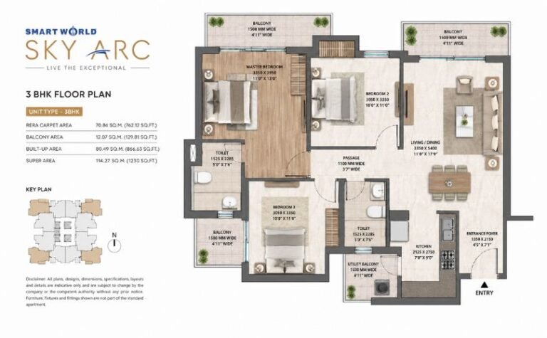 Smart World Elie Saab Floor Plan – 2, 3 & 4 BHK Layouts in Sector 98, Noida