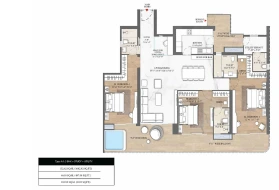 smartworld the edition 3.5 BHK floor plan