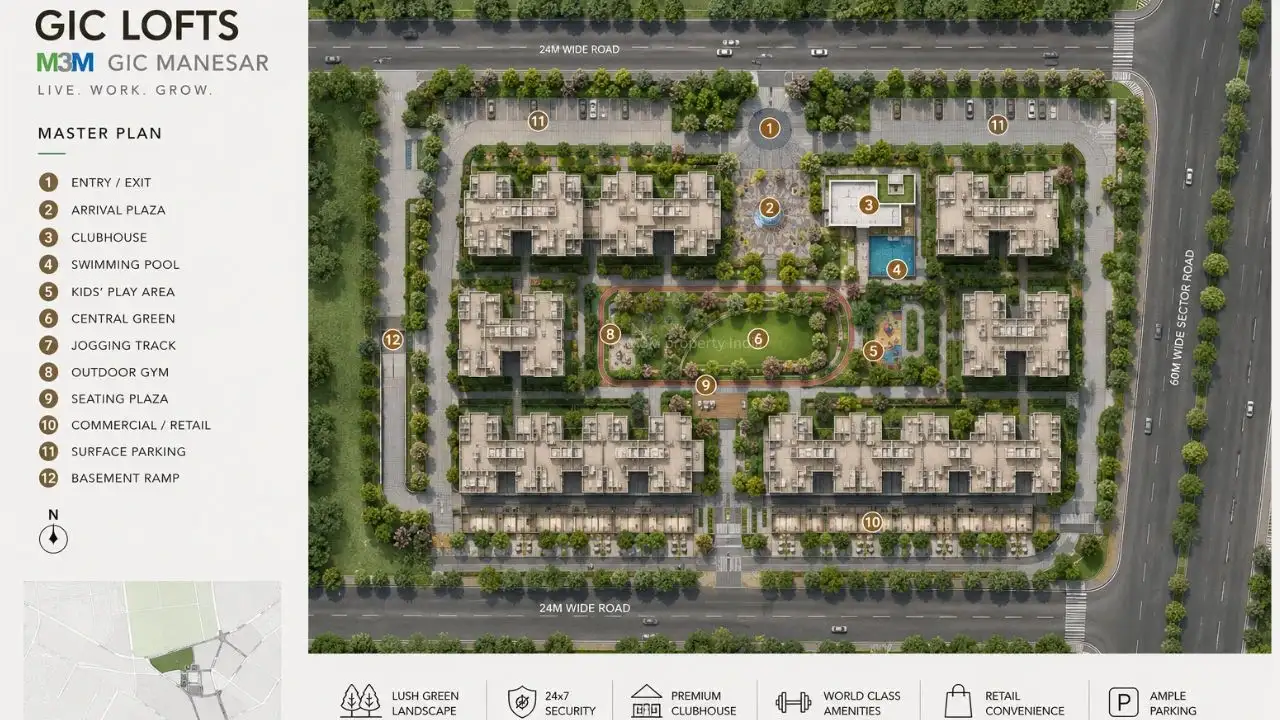 Smartworld GIC Lofts Manesar Master Plan