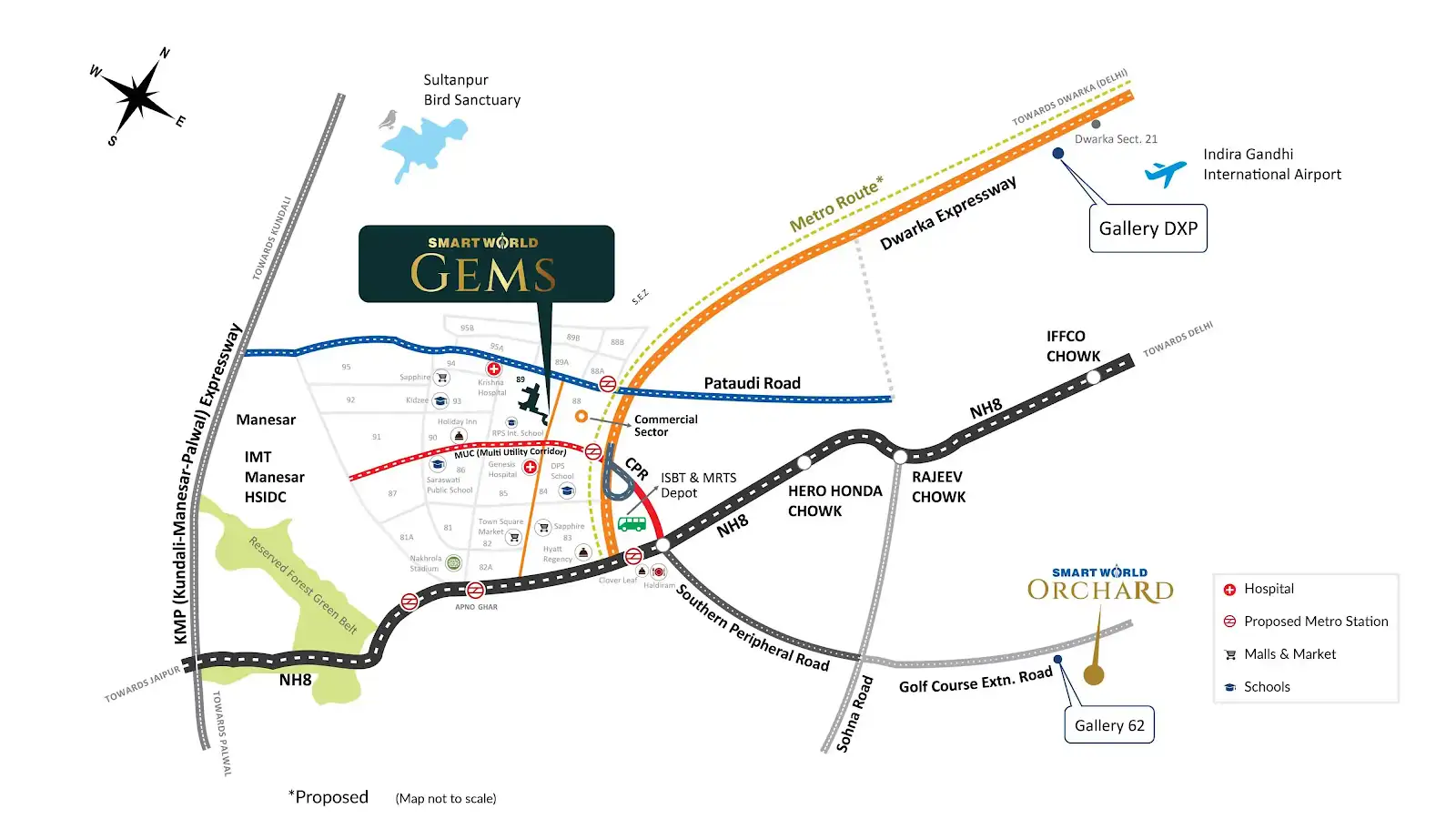 Smartworld Gems Location Map