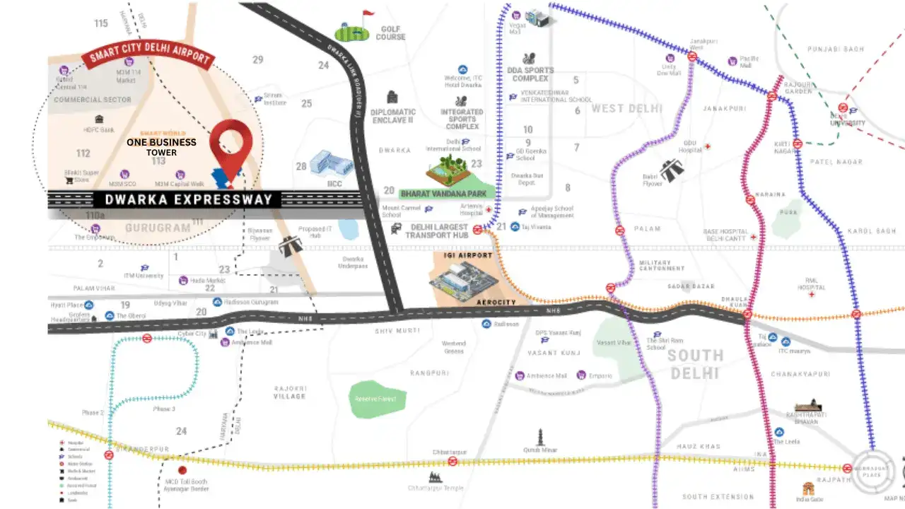 Smartworld One Business Tower Location