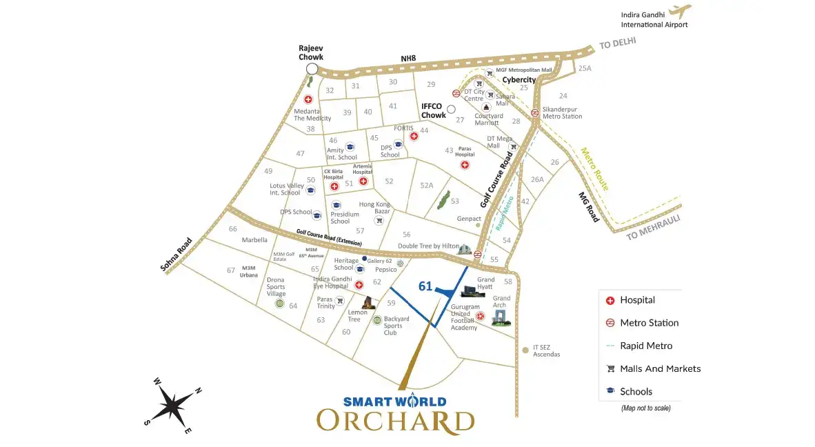 Smartworld Orchard Location Map