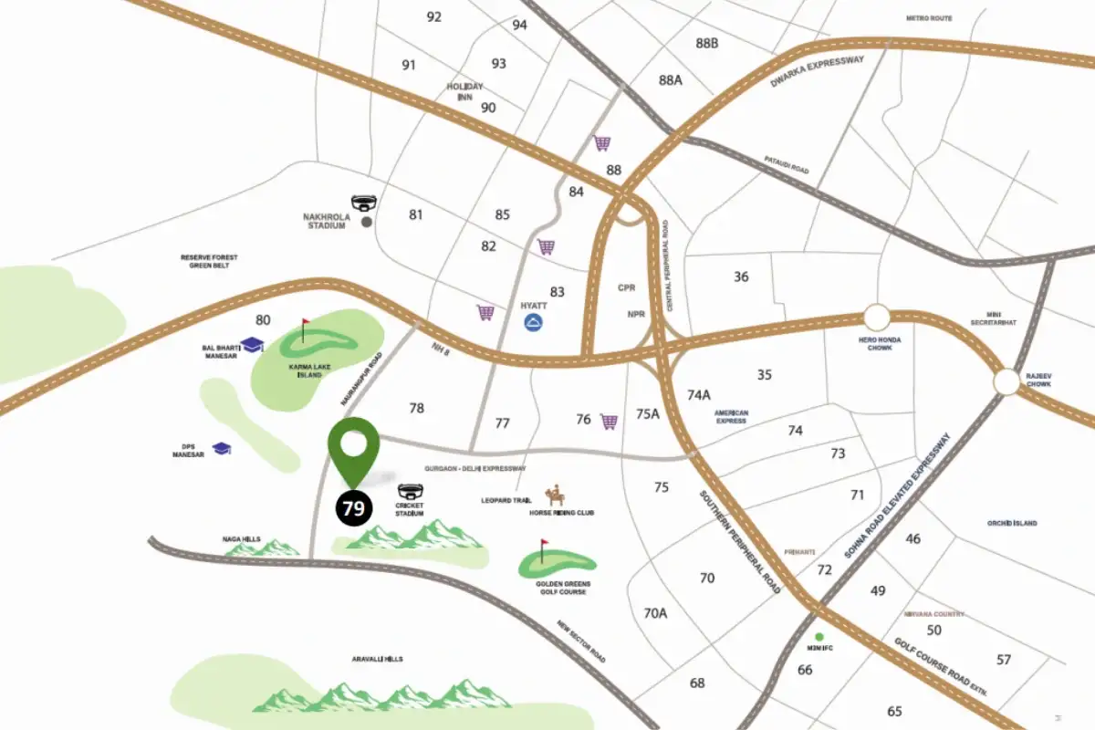 Smart World Sector 79 Map