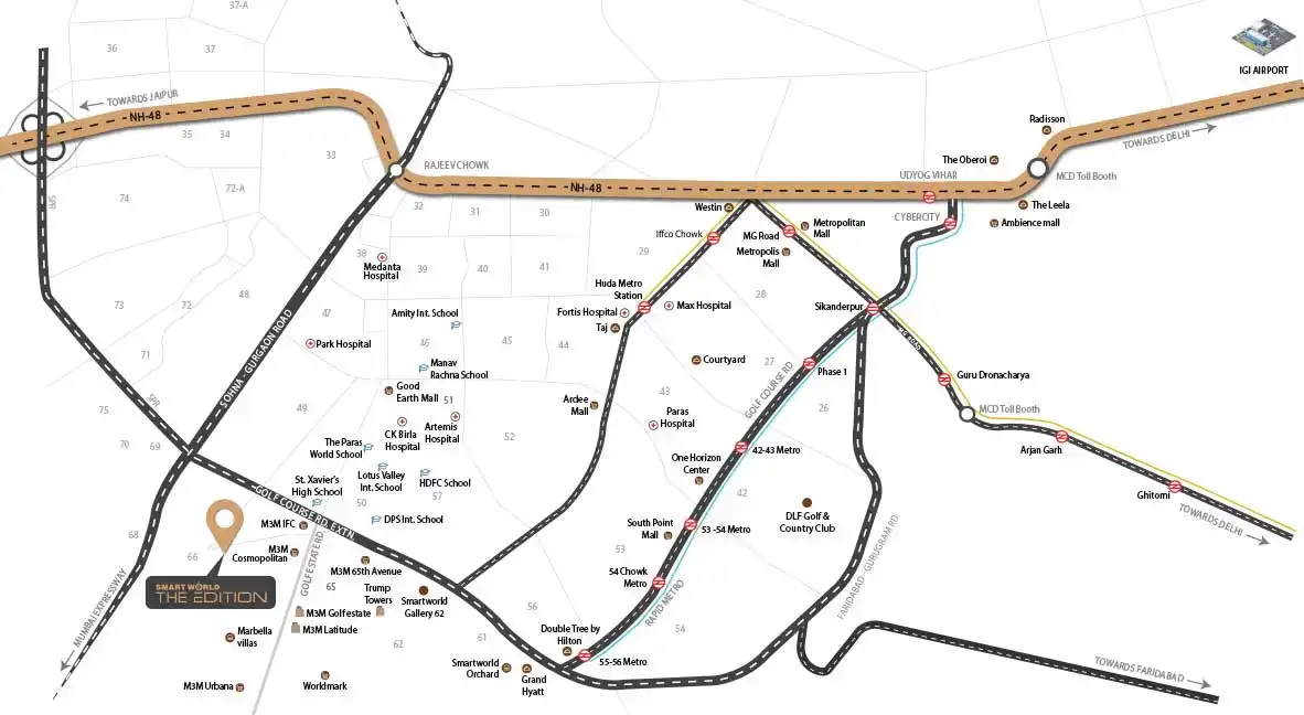 Smartworld The Edition Location Map